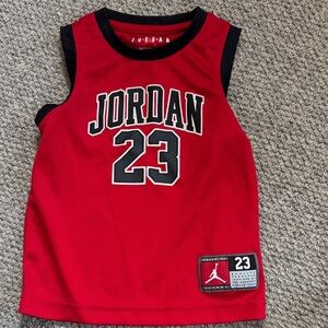 Jordan Red & Black Kids' #23 Sleeveless Basketball Jersey